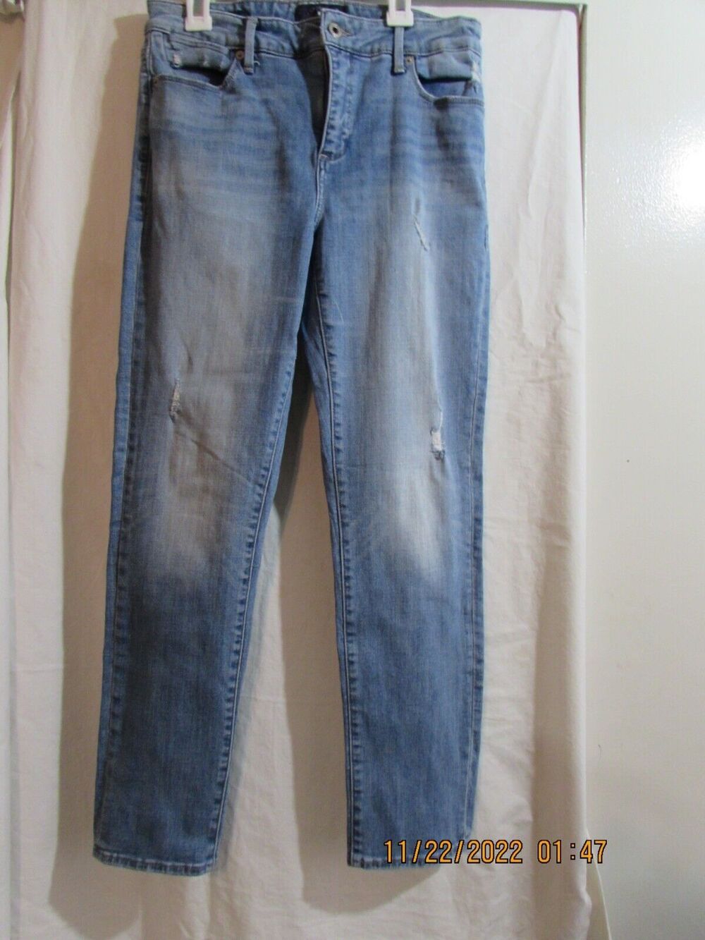 LUCKY BRAND DISTRESSED BLUE JEANS SIZE 8 / 29 A HAYDEN SKINNY